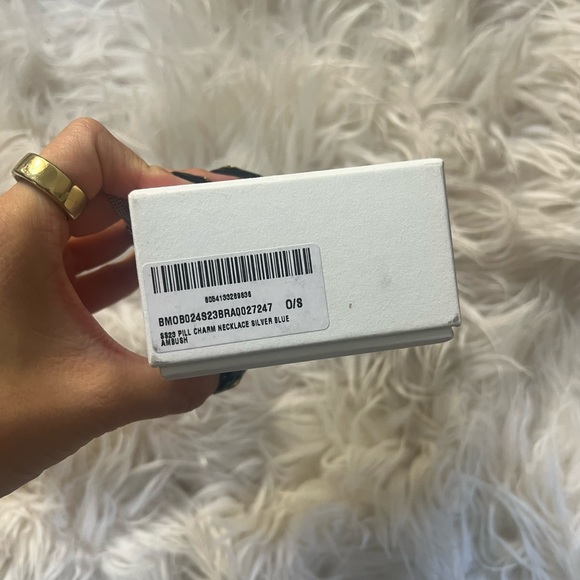 AMBUSH PILL NECKLACE SILVER BLUE NEW - Picture 4 of 4